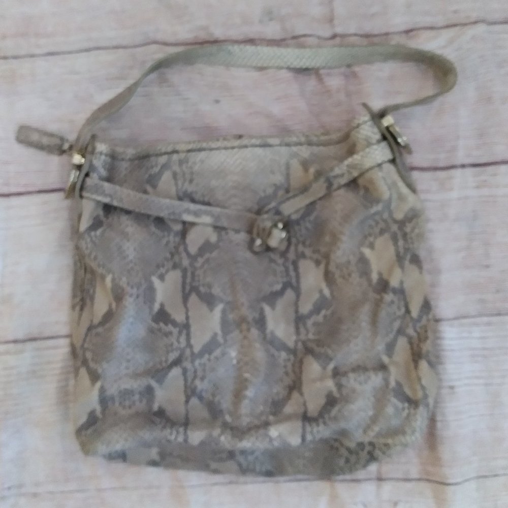 Cole Haan snakeskin large tote